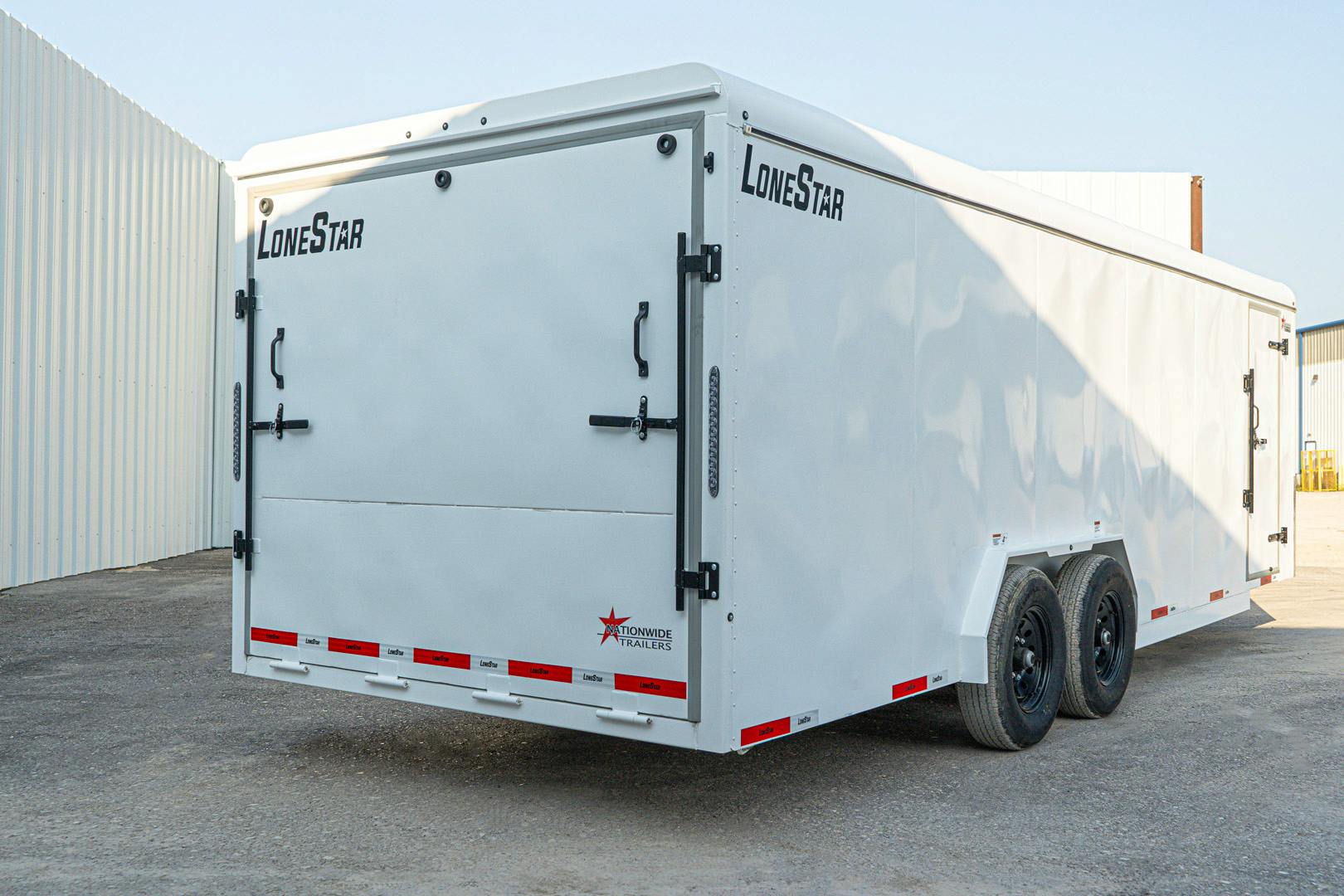 LoneStar 7.10'x24' 14k Steel Enclosed Cargo Trailer w/ Rear Ramp Door (C2)
