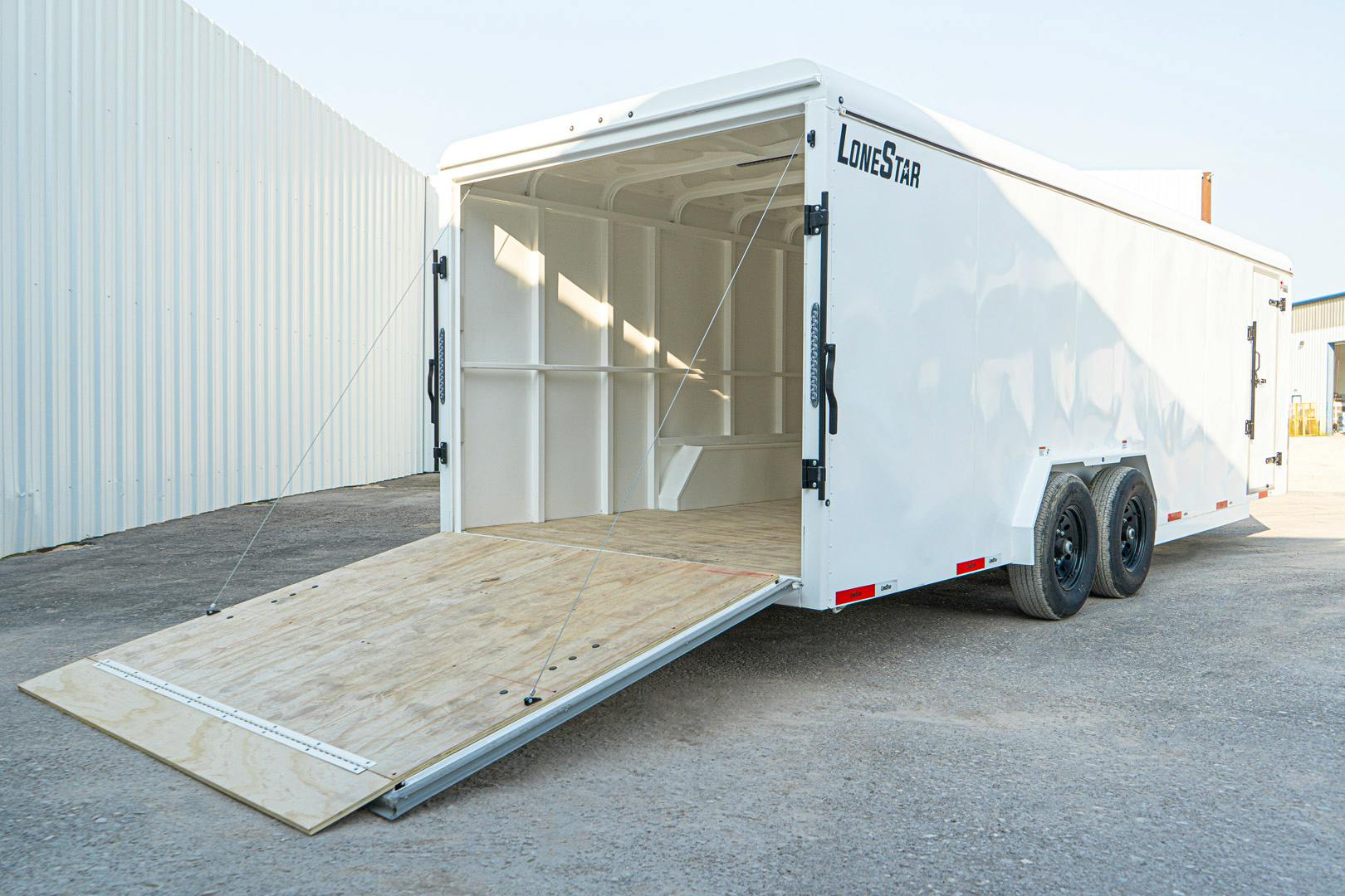 LoneStar 7.10'x24' 14k Steel Enclosed Cargo Trailer w/ Rear Ramp Door (C2)