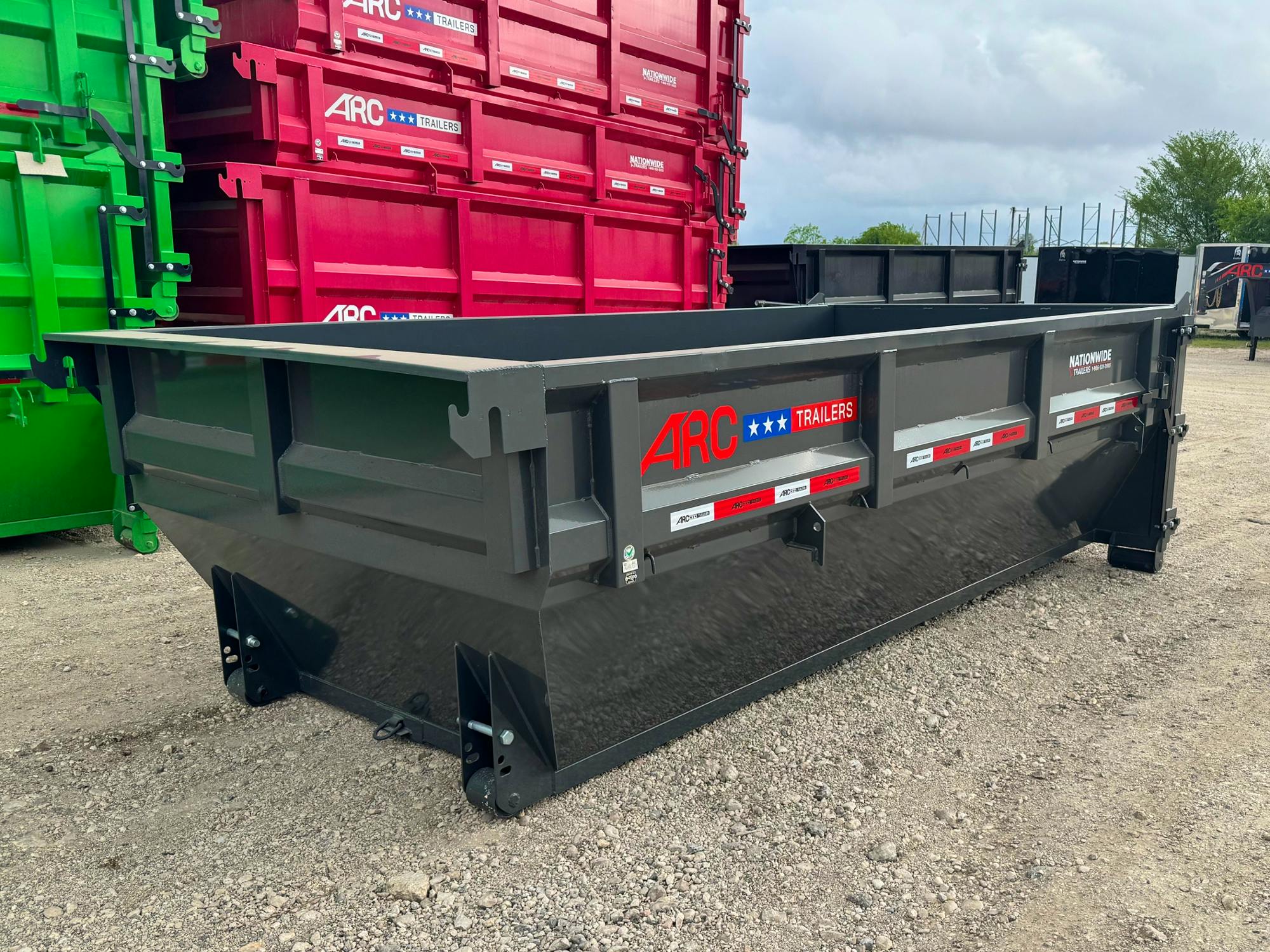 ARC Trailers 14' 14YD Steel Dumpster Bin w/ 4' Sides - Stock #92290 - Image 2 of 5