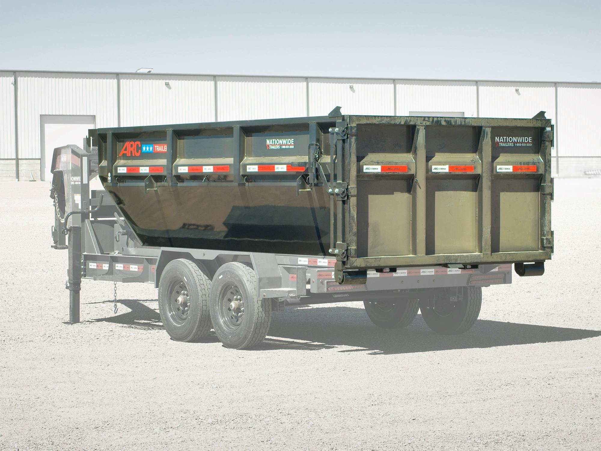 ARC Trailers 14' 14YD Steel Dumpster Bin w/ 4' Sides - Stock #92291 - Image 1 of 9