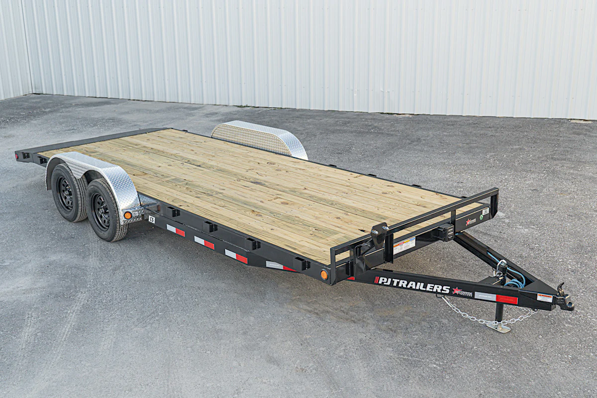 PJ Trailers 20'x83" 5" Channel Car Trailer (C5) - Stock #92352 - Image 1 of 13 PJ Trailers 20'x83" 5" Channel Car Trailer (C5) - Stock #92352 - Image 1 of 13