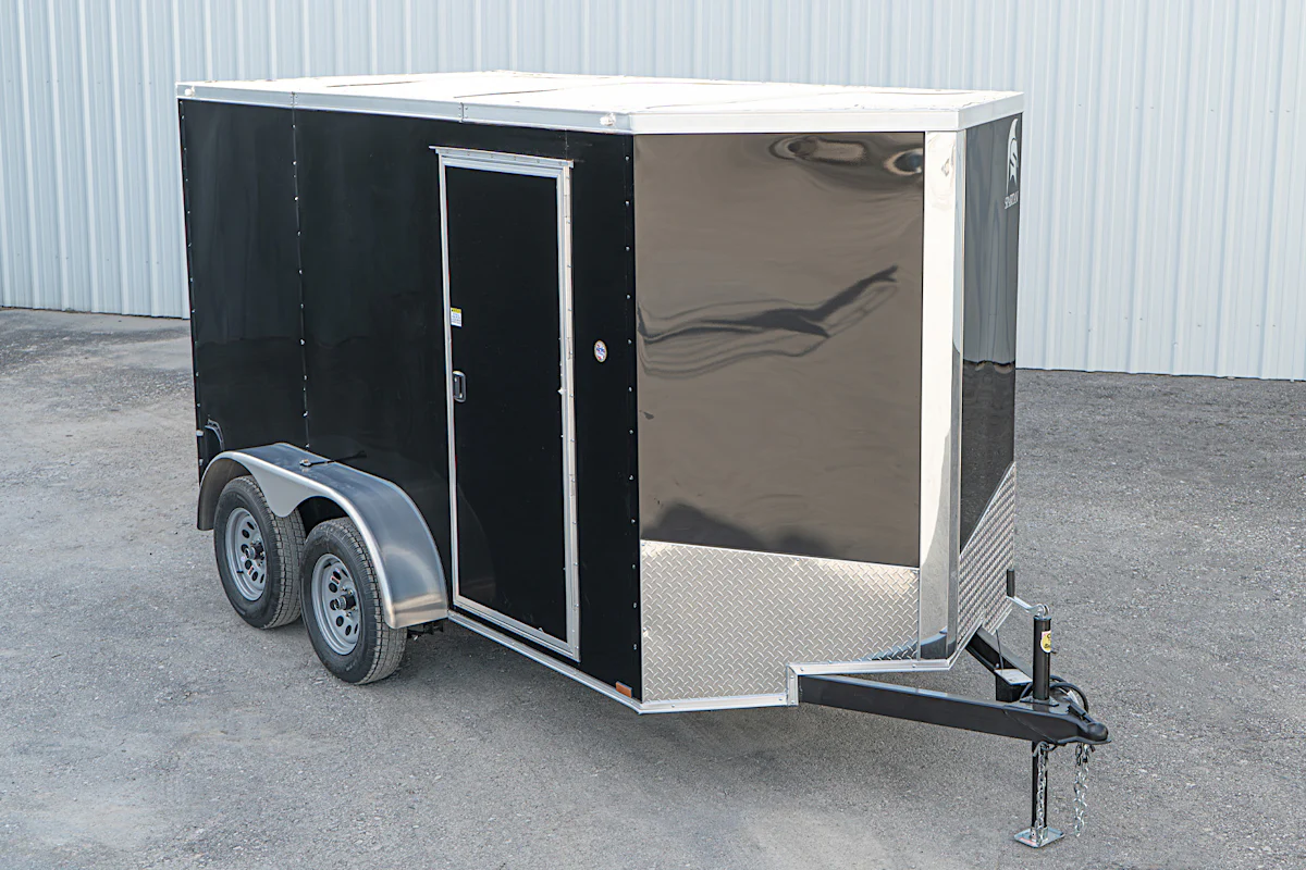 Spartan 6'x12' Enclosed Cargo Trailer w/ Rear Ramp Door (C2) - Stock #92477 - Image 1 of 17 Spartan 6'x12' Enclosed Cargo Trailer w/ Rear Ramp Door (C2) - Stock #92477 - Image 1 of 17