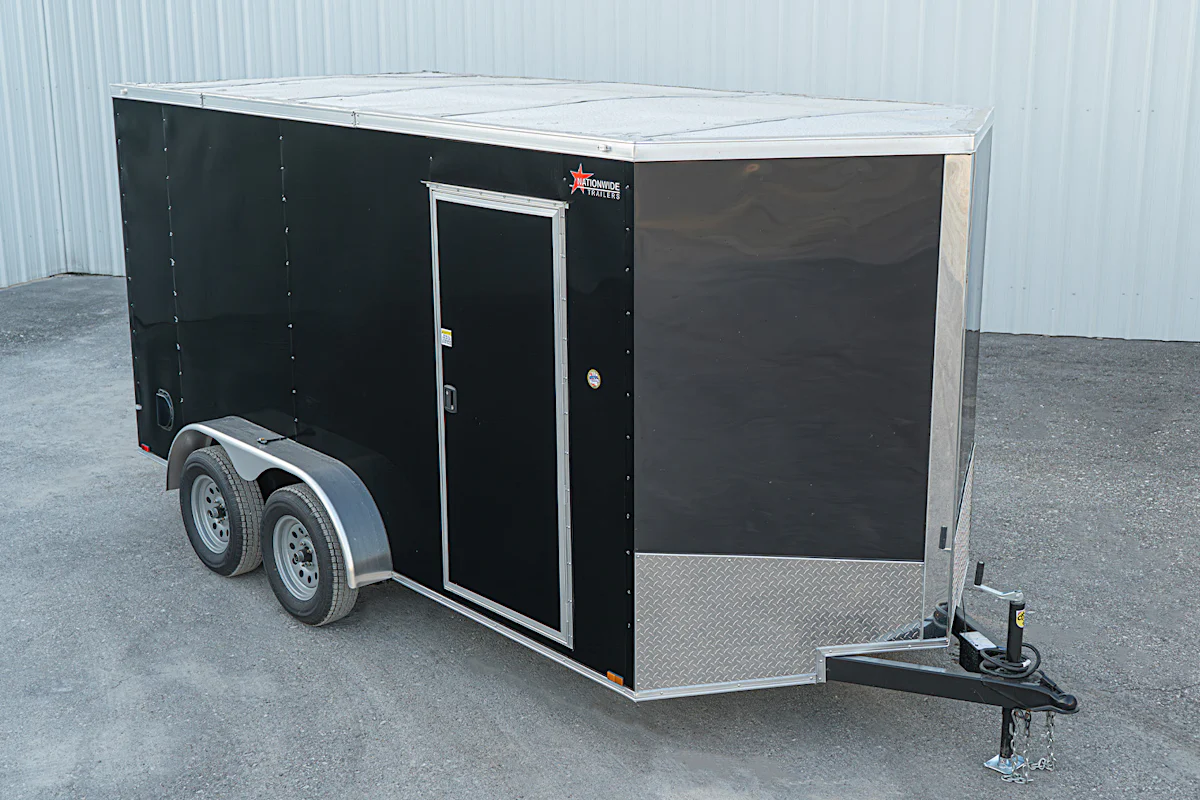 Spartan 7'x14' Enclosed Cargo Trailer w/ Rear Ramp Door (C2) - Stock #92494 - Image 1 of 22 Spartan 7'x14' Enclosed Cargo Trailer w/ Rear Ramp Door (C2) - Stock #92494 - Image 1 of 22