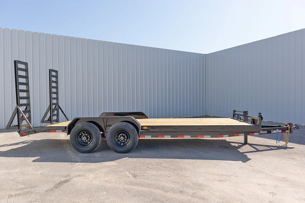 LoneStar 20'x83" Equipment Trailer w/ Stand-Up Ramps - Stock #92563 - Image 4 of 13 LoneStar 20'x83" Equipment Trailer w/ Stand-Up Ramps - Stock #92563 - Image 4 of 13