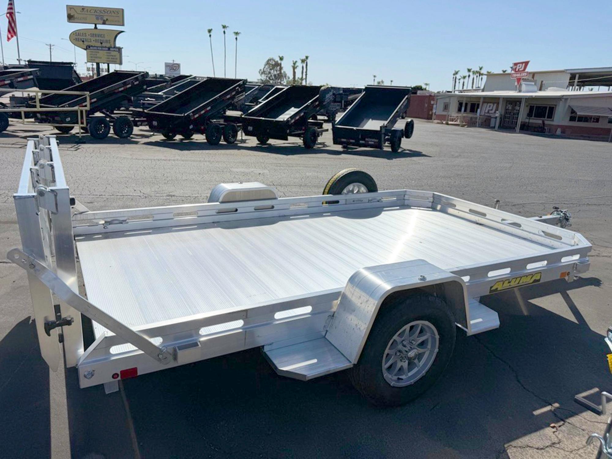 Aluma USED 12'x77" Aluminum Utility Trailer - Stock #92682 - Image 2 of 4