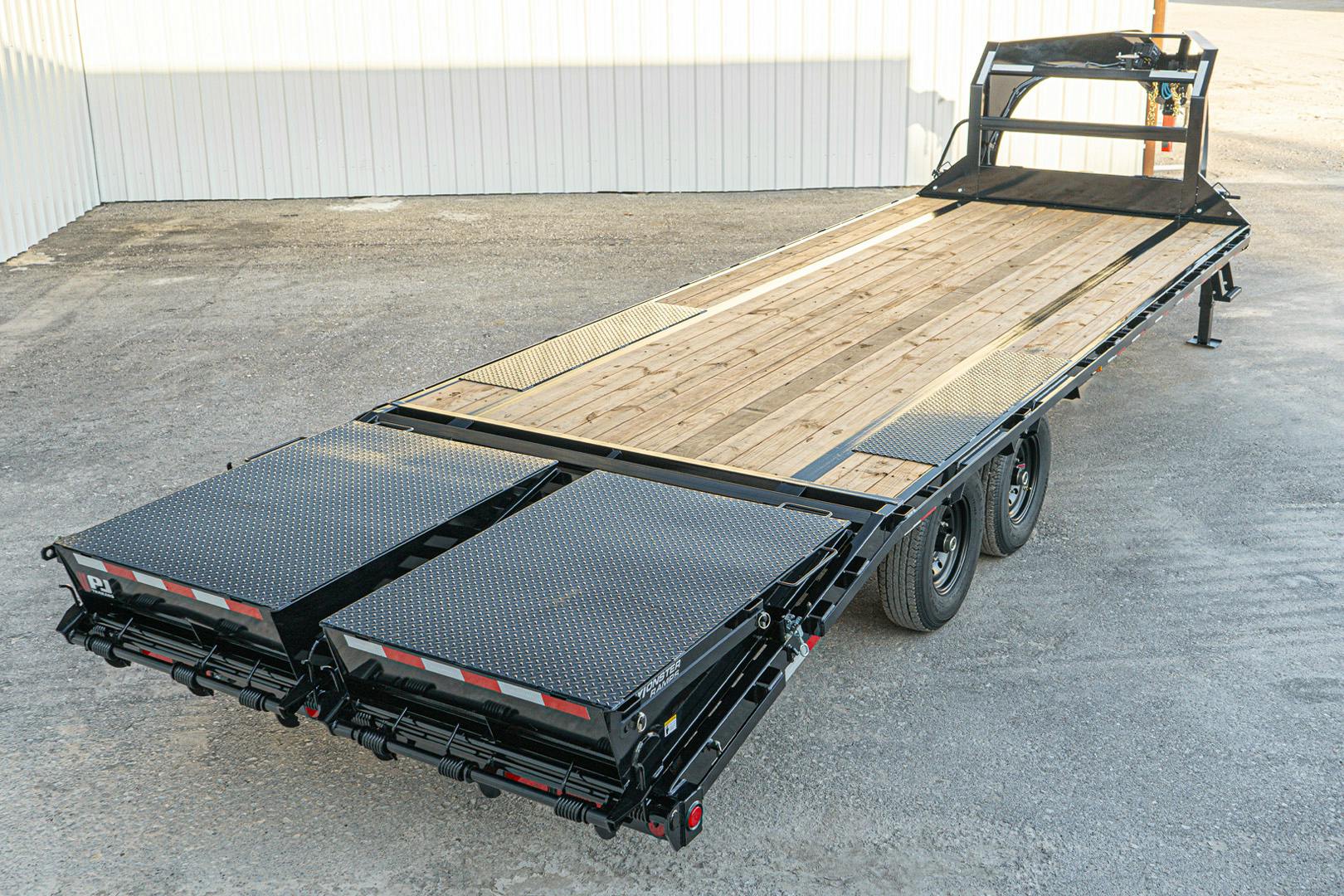 PJ Trailers 25'x102" Gooseneck Low Pro Flatbed Trailer w/ Singles (LS) - Stock #92725 - Image 22 of 27