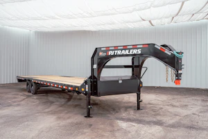 PJ Trailers 40'x102" Gooseneck Low Pro Flatbed Trailer w/ Singles (LS)