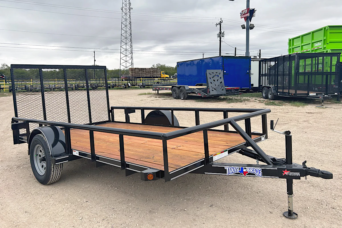 Texas Bragg 12'x77" Utility Trailer w/ 4' Gate (U2) - Stock #92780 - Image 1 of 5 Texas Bragg 12'x77" Utility Trailer w/ 4' Gate (U2) - Stock #92780 - Image 1 of 5