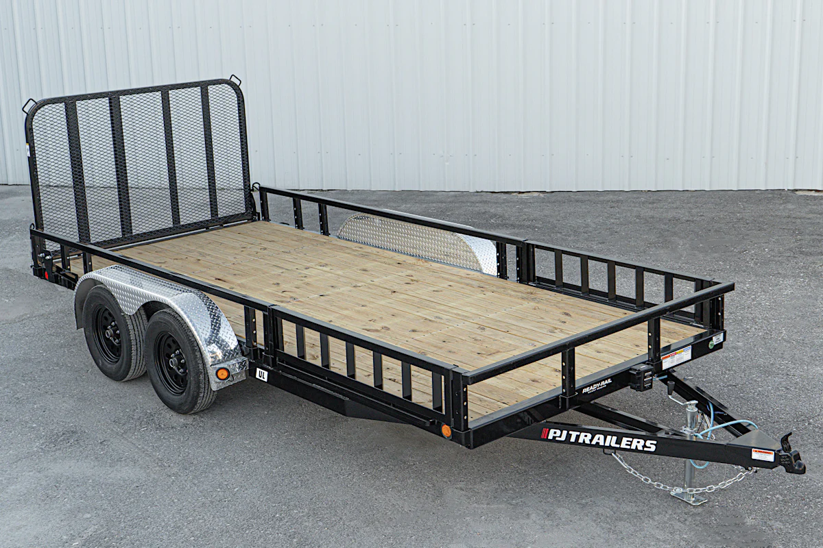 PJ Trailers 20'x83" Tandem Axle 4" Channel Utility Trailer (UL) - Stock #92826 - Image 1 of 18 PJ Trailers 20'x83" Tandem Axle 4" Channel Utility Trailer (UL) - Stock #92826 - Image 1 of 18