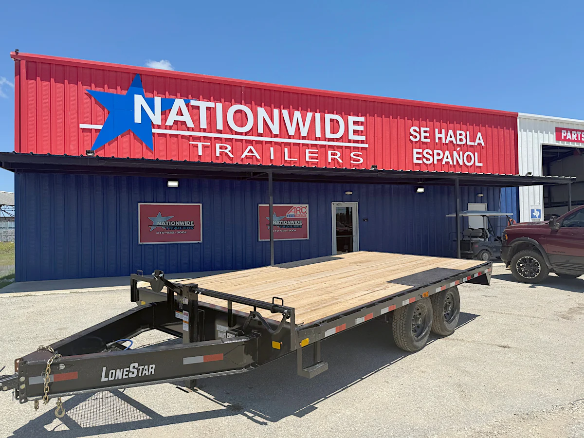 LoneStar 16'x102" 8" I-Beam Deckover Flatbed Trailer - Stock #92981 - Image 1 of 3 LoneStar 16'x102" 8" I-Beam Deckover Flatbed Trailer - Stock #92981 - Image 1 of 3