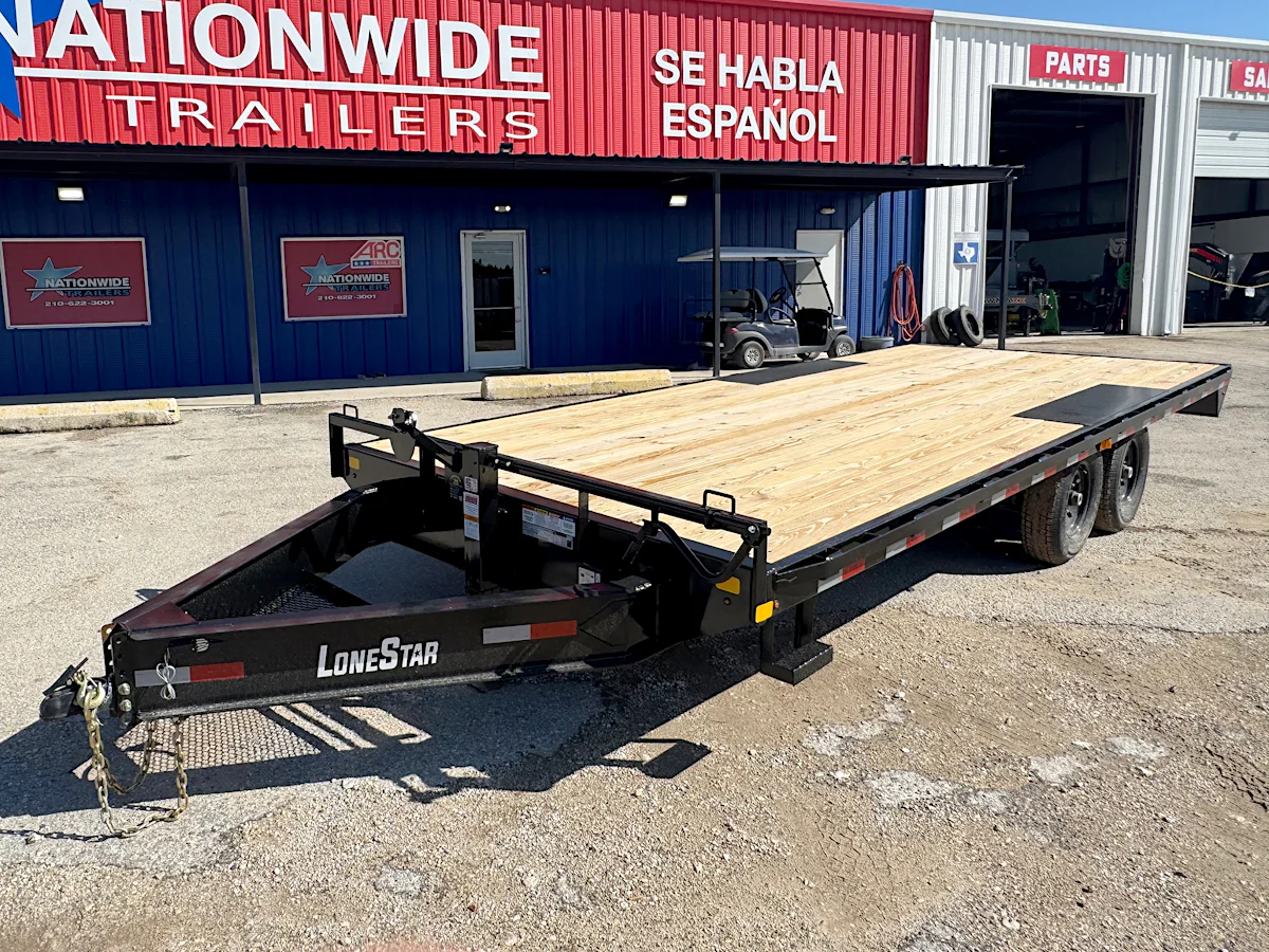 LoneStar 20'x102" 8" I-beam Deckover Trailer - Stock #93050 - Image 1 of 3 LoneStar 20'x102" 8" I-beam Deckover Trailer - Stock #93050 - Image 1 of 3