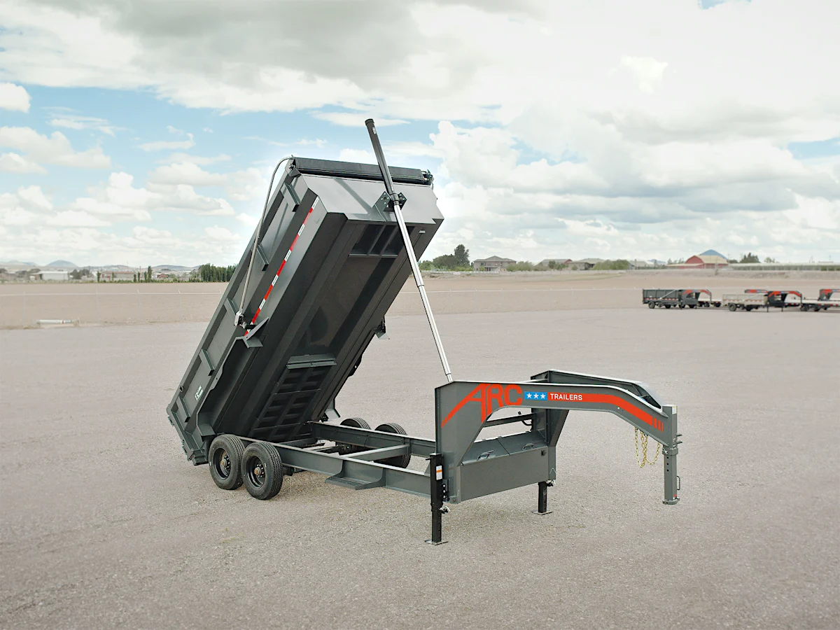 ARC Trailers 16'x83" Gooseneck Heavy-Duty Telescopic Dump Trailer w/ 3' Sides (GDH) - Stock #93217 - Image 1 of 8 ARC Trailers 16'x83" Gooseneck Heavy-Duty Telescopic Dump Trailer w/ 3' Sides (GDH) - Stock #93217 - Image 1 of 8