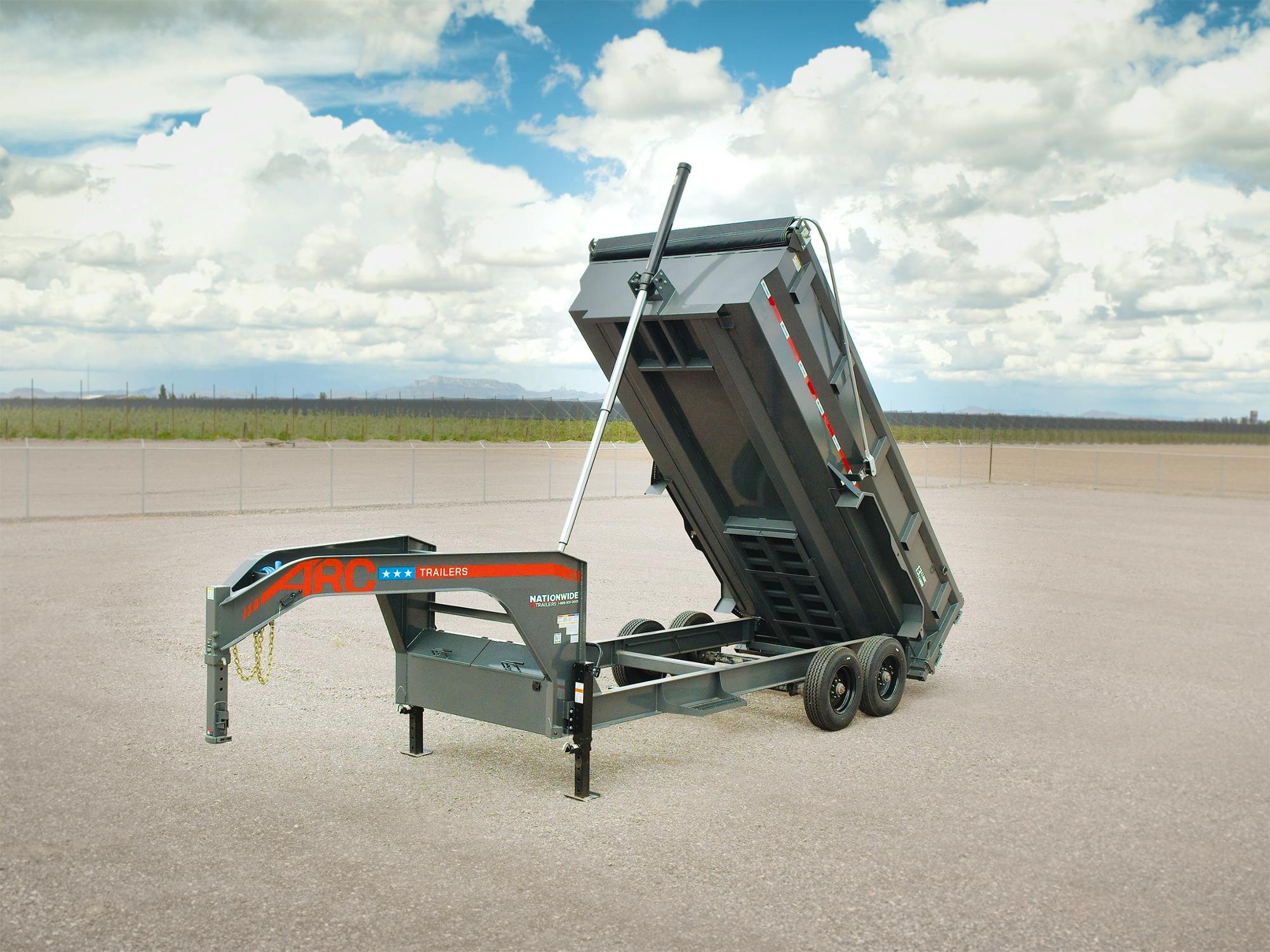 ARC Trailers 16'x83" Gooseneck Heavy-Duty Telescopic Dump Trailer w/ 3' Sides (GDH) - Stock #93217 - Image 3 of 8