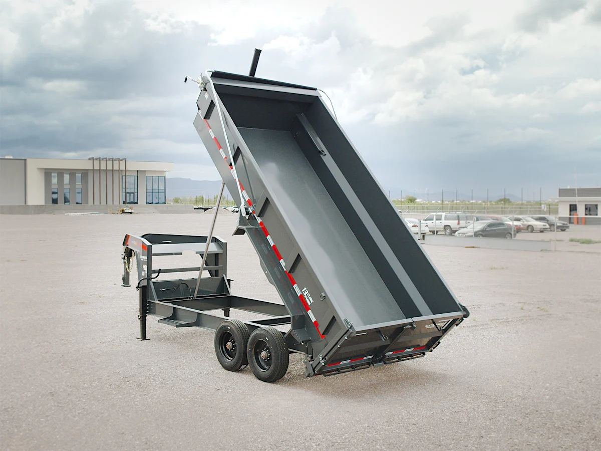 ARC Trailers 16'x83" Gooseneck Heavy-Duty Telescopic Dump Trailer w/ 3' Sides (GDH) - Stock #93217 - Image 5 of 8 ARC Trailers 16'x83" Gooseneck Heavy-Duty Telescopic Dump Trailer w/ 3' Sides (GDH) - Stock #93217 - Image 5 of 8