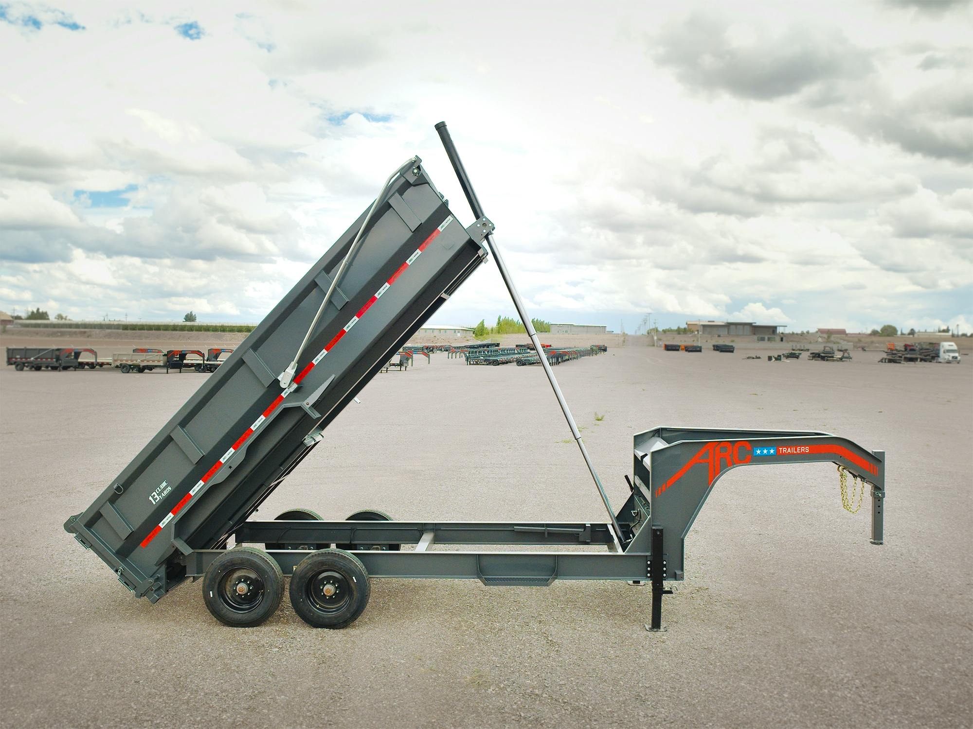 ARC Trailers 16'x83" Gooseneck Heavy-Duty Telescopic Dump Trailer w/ 3' Sides (GDH) - Stock #93217 - Image 8 of 8