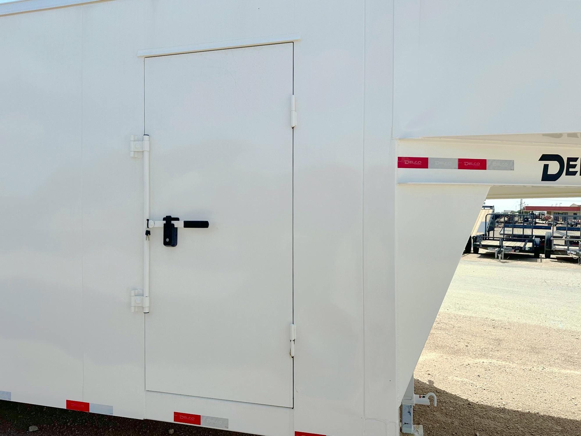 Delco 8'x24' Gooseneck Steel Cargo Trailer w/ Rear Ramp Door