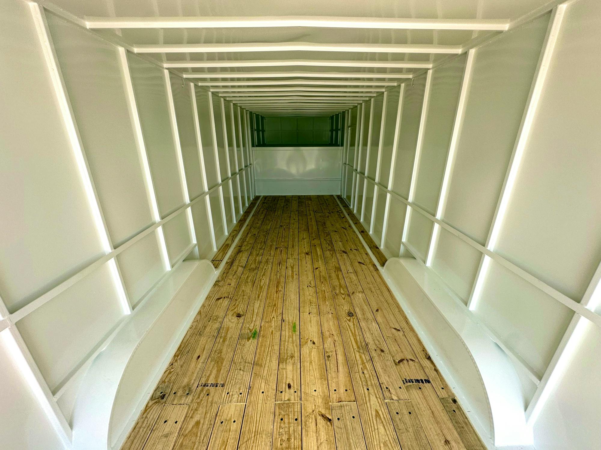 Delco 8'x24' Gooseneck Steel Cargo Trailer w/ Rear Ramp Door