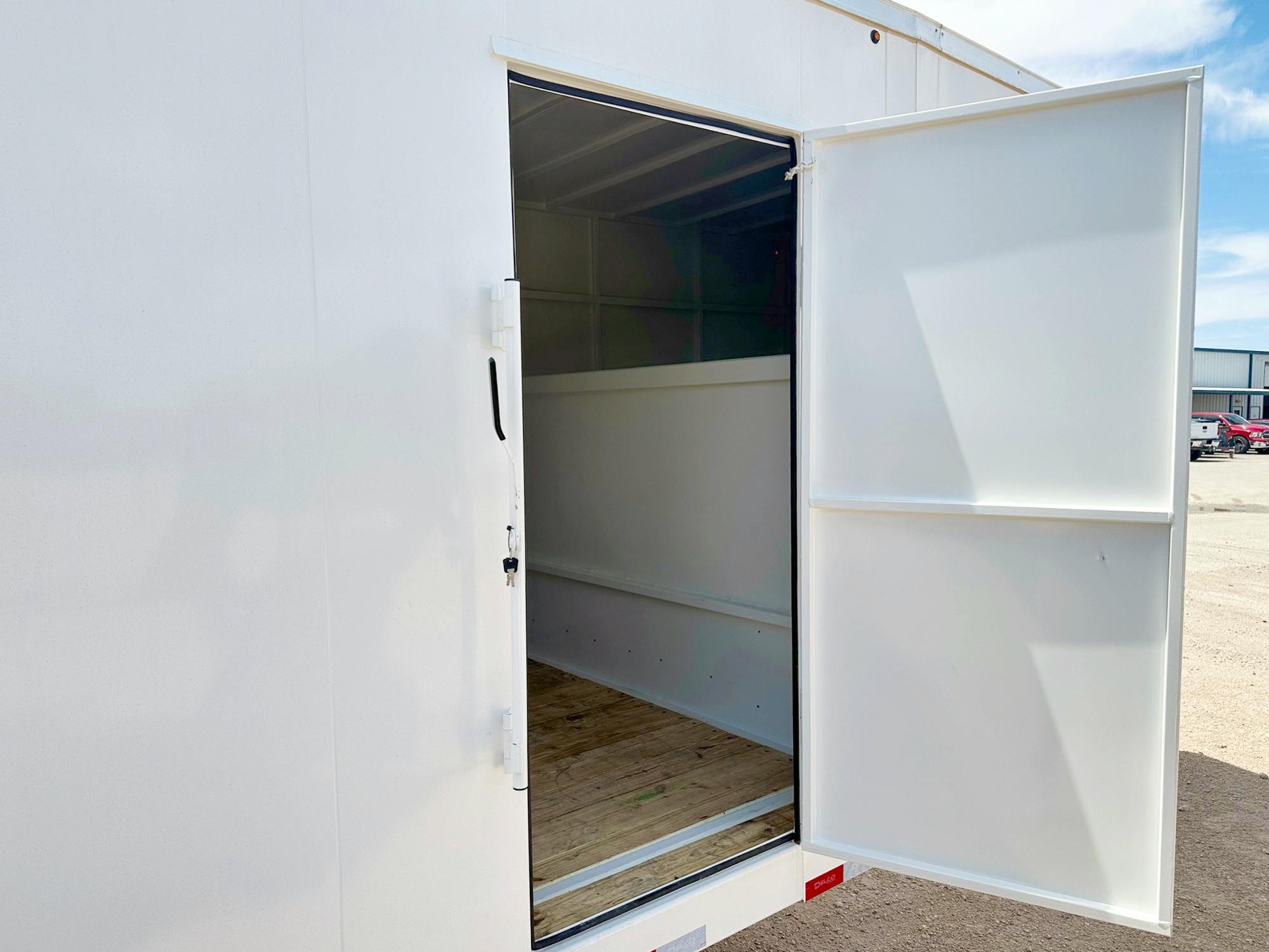 Delco 8'x24' Gooseneck Steel Cargo Trailer w/ Rear Ramp Door