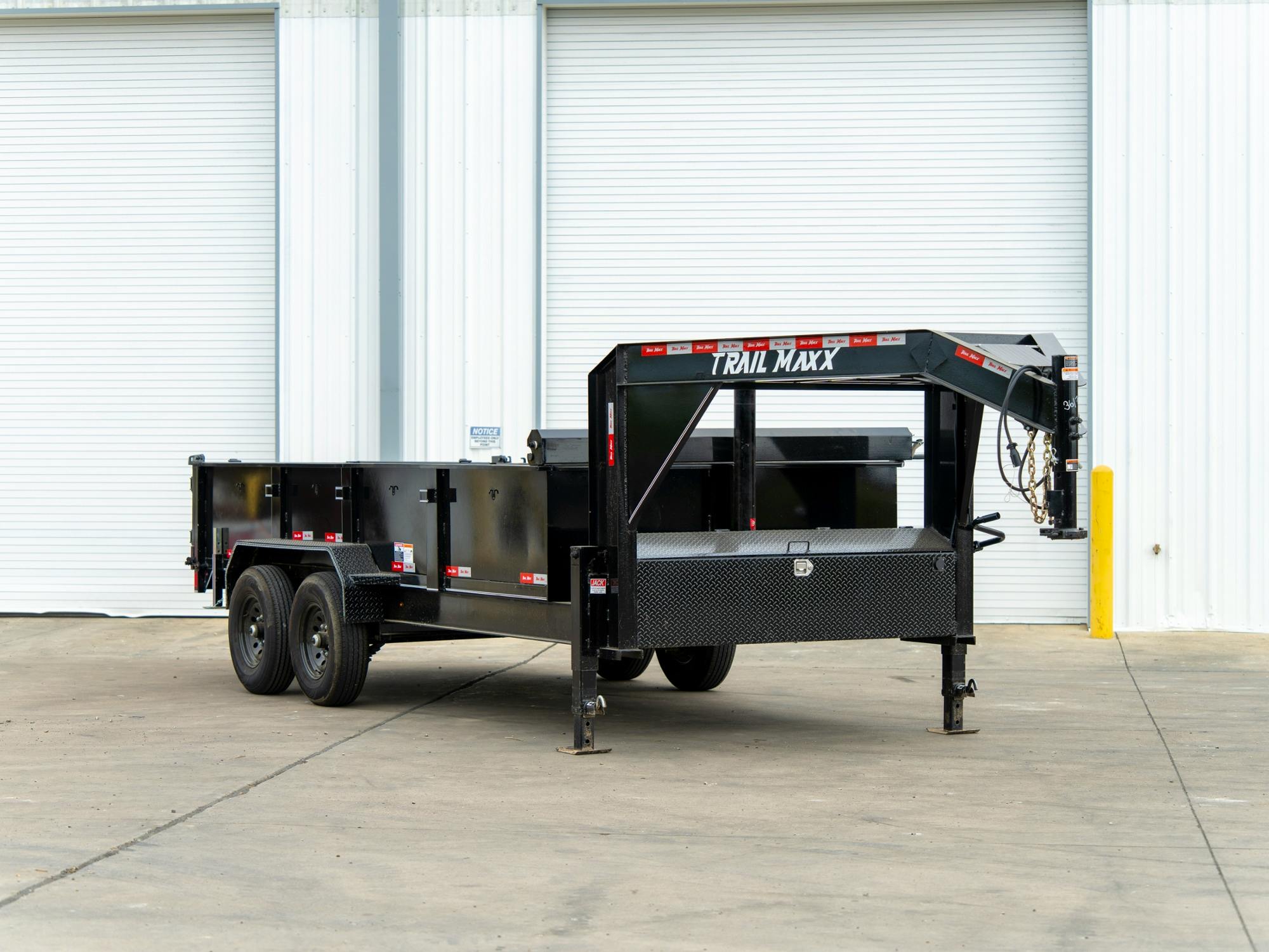 Trailmaxx 16'x83" Gooseneck Telescopic Dump w/ 2ft Sides