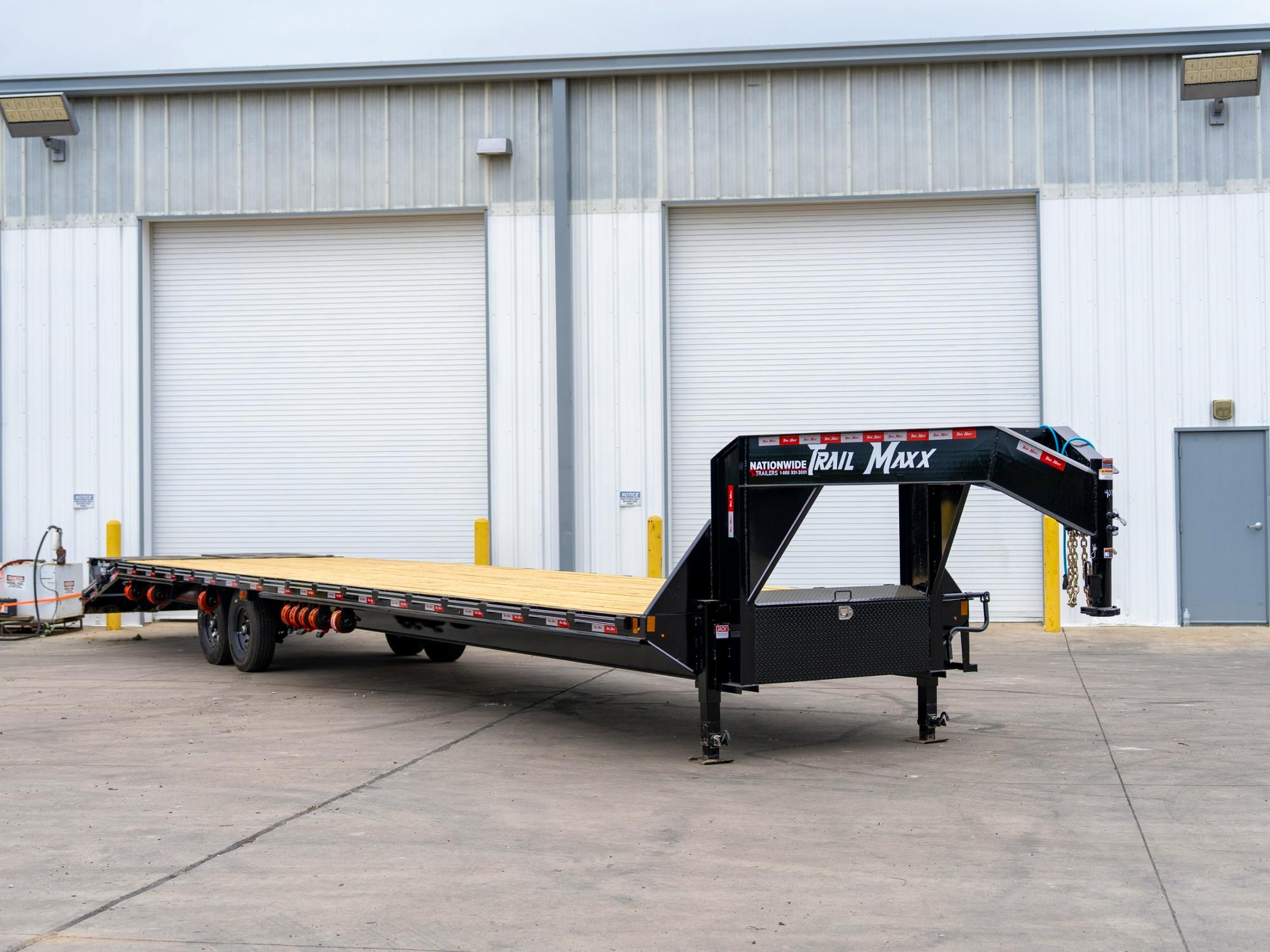 Trailmaxx 40'x102" Flatbed Trailer w/ 5ft Dovetail and Mega Ramps