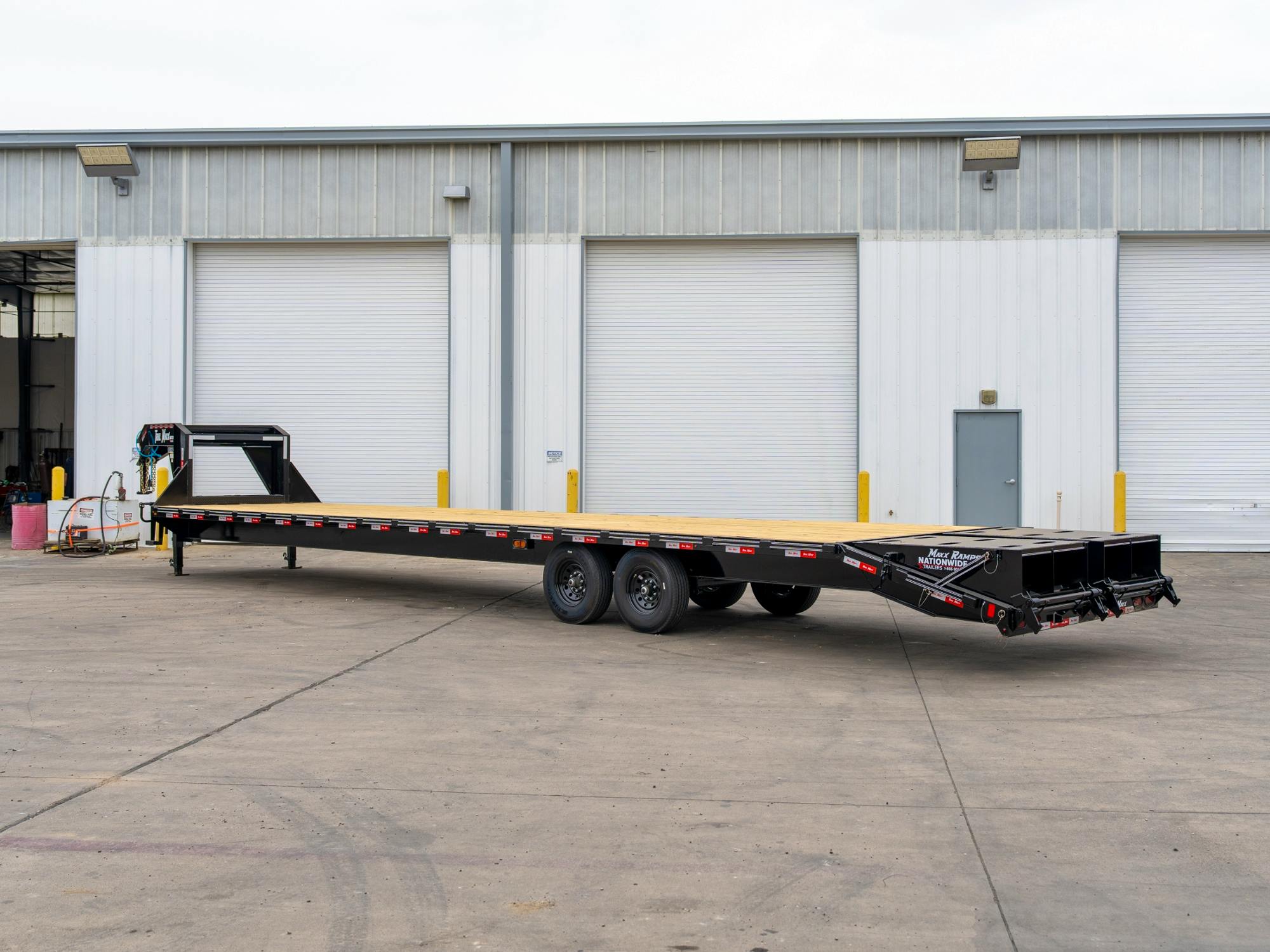 Trailmaxx 40'x102" Flatbed Trailer w/ 5ft Dovetail and Mega Ramps