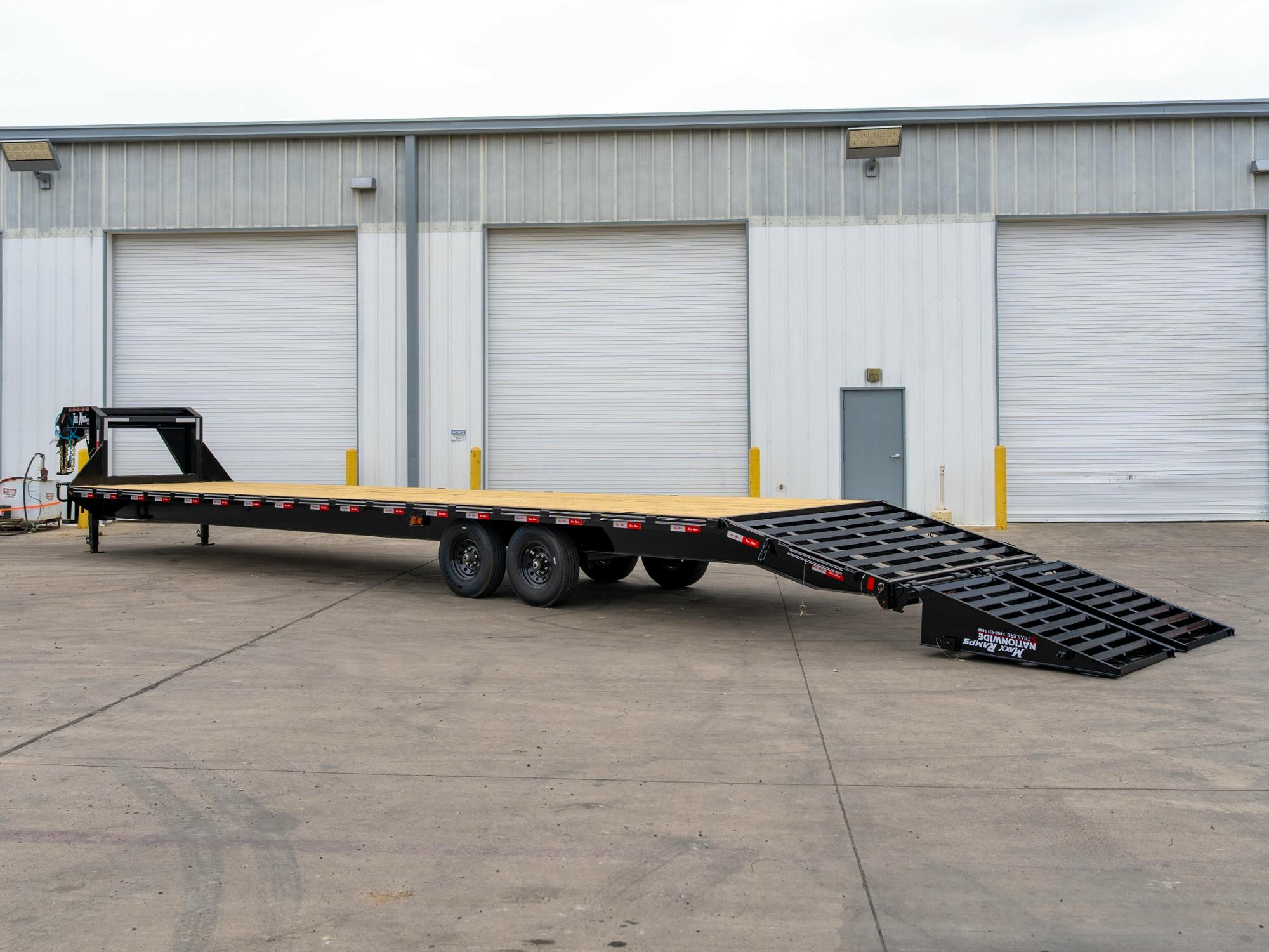 Trailmaxx 40'x102" Flatbed Trailer w/ 5ft Dovetail and Mega Ramps