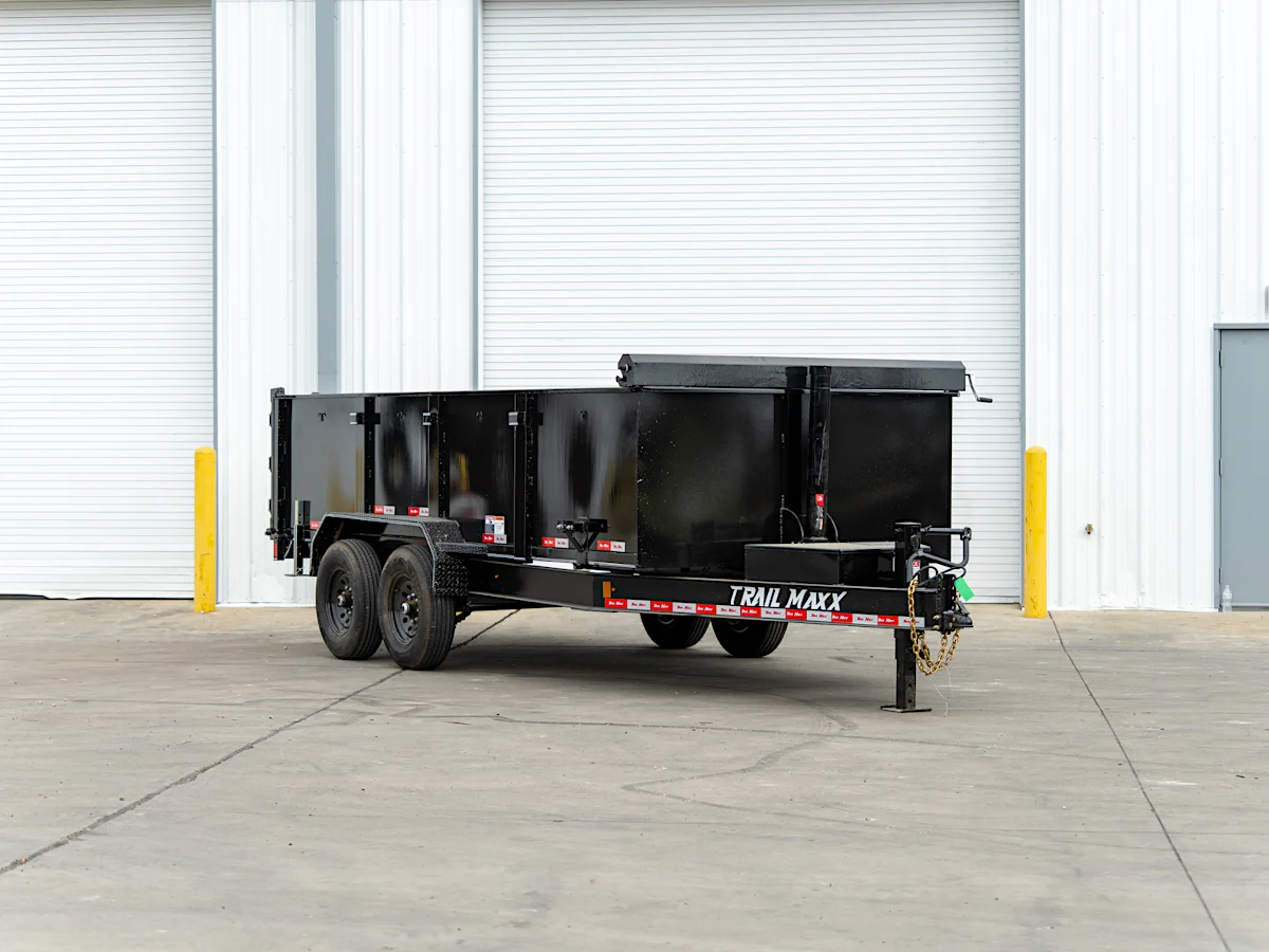 Trailmaxx 16'x83" Telescopic Dump Trailer w/ 3ft Sides - Stock #93513 - Image 1 of 3 Trailmaxx 16'x83" Telescopic Dump Trailer w/ 3ft Sides - Stock #93513 - Image 1 of 3