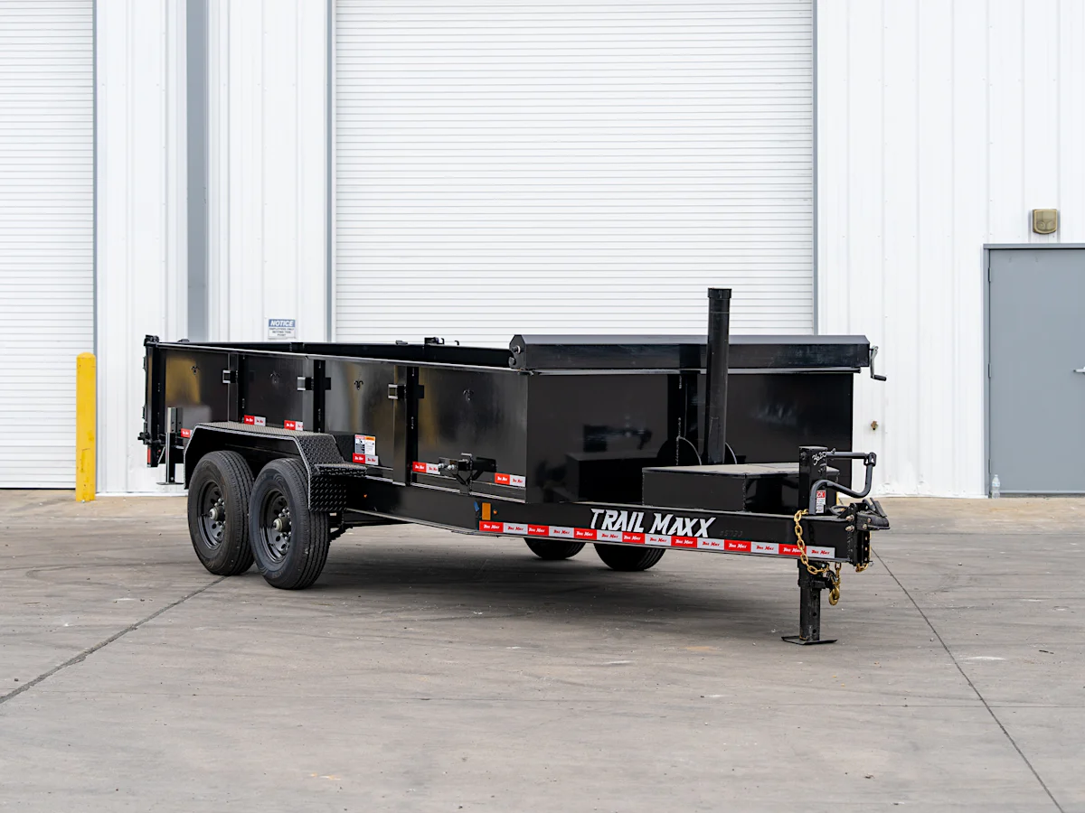 Trailmaxx 16'x83" Telescopic Dump Trailer w/ 2ft Sides - Stock #93515 - Image 1 of 3 Trailmaxx 16'x83" Telescopic Dump Trailer w/ 2ft Sides - Stock #93515 - Image 1 of 3